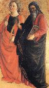 Fra Filippo Lippi St.Catherine of Alexandria and an Evangelist oil painting on canvas